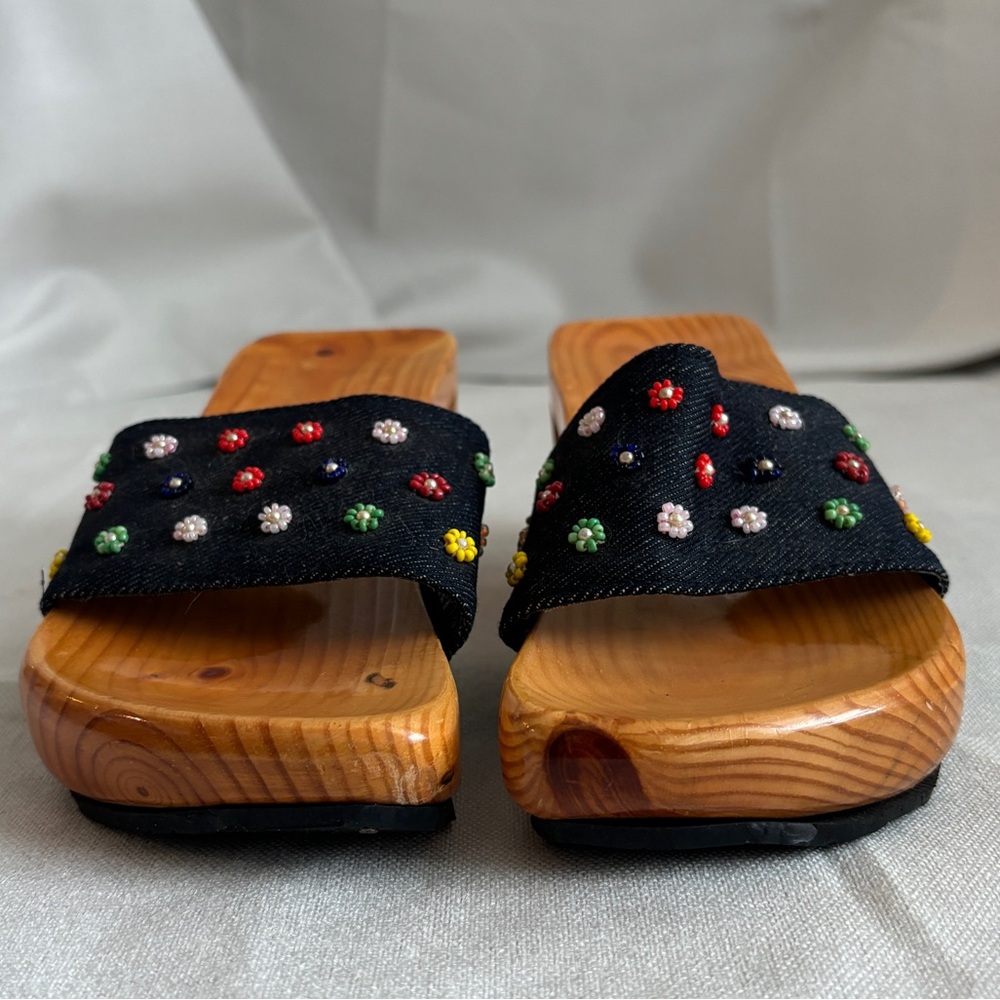 Vintage 90’s wooden clog sandal heel - Picture 6 of 8